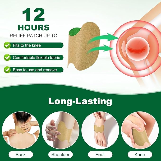Pain Relief Knee Patches  pack of 12 ( Instant Relief)